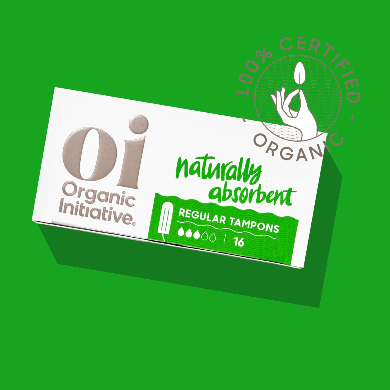 100% Organic Oi Girl Cardboard Applicator Tampons — Mini